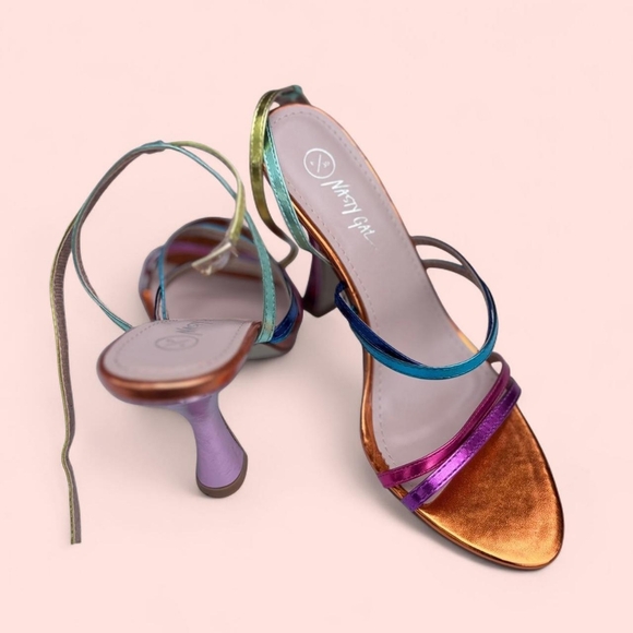Nasty Gal Shoes - Nasty Gal Women's Multicolor Strappy Sandals